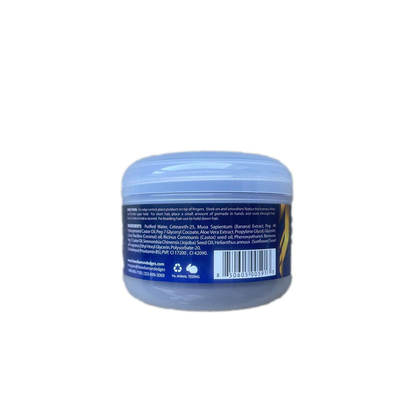 DIAMOND EDGES BLACK PANTHER STRONG - Edge Control & Styling Gel, 24 Hour Hold w/ No Flakes, Ideal for Curly Hair